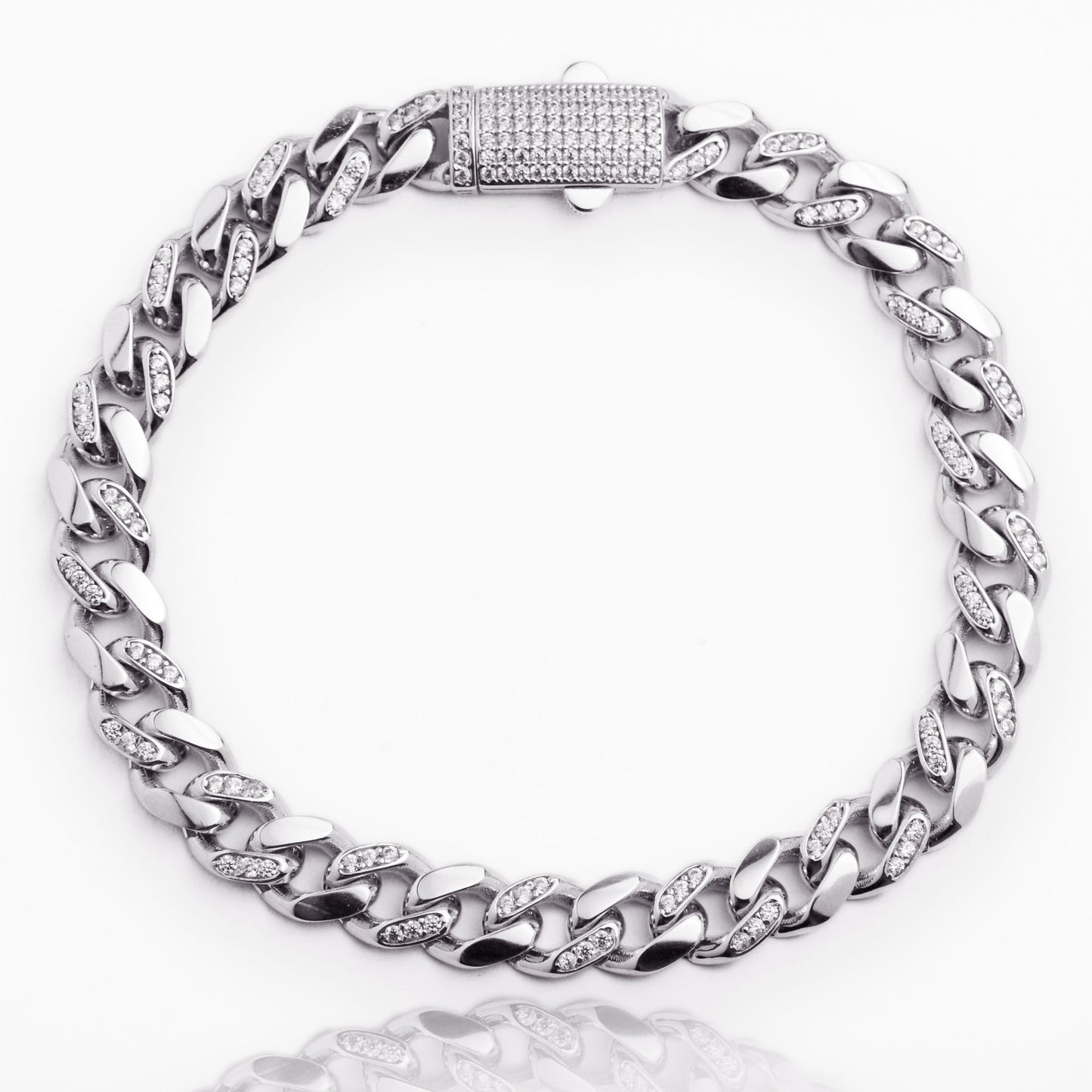 Златна гривна от бяло злато - Monaco Chain