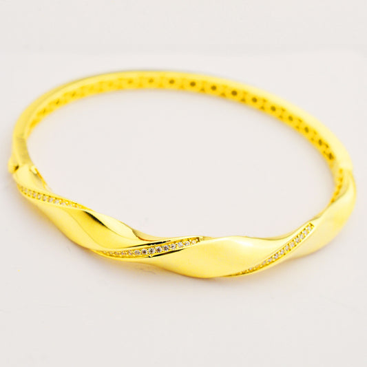 Златна твърда гривна