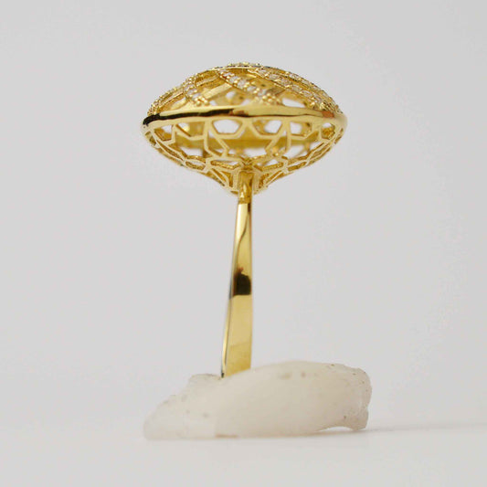 Плътен български пръстен от жълто злато Yaniko Gold