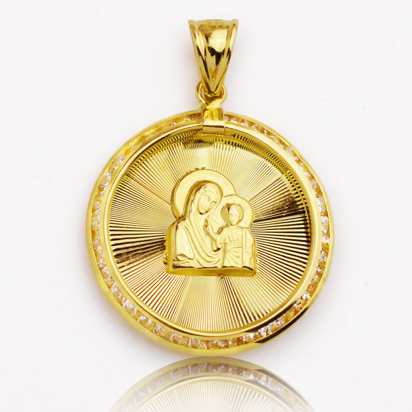 Златна висулка - Богородица (2.5см)