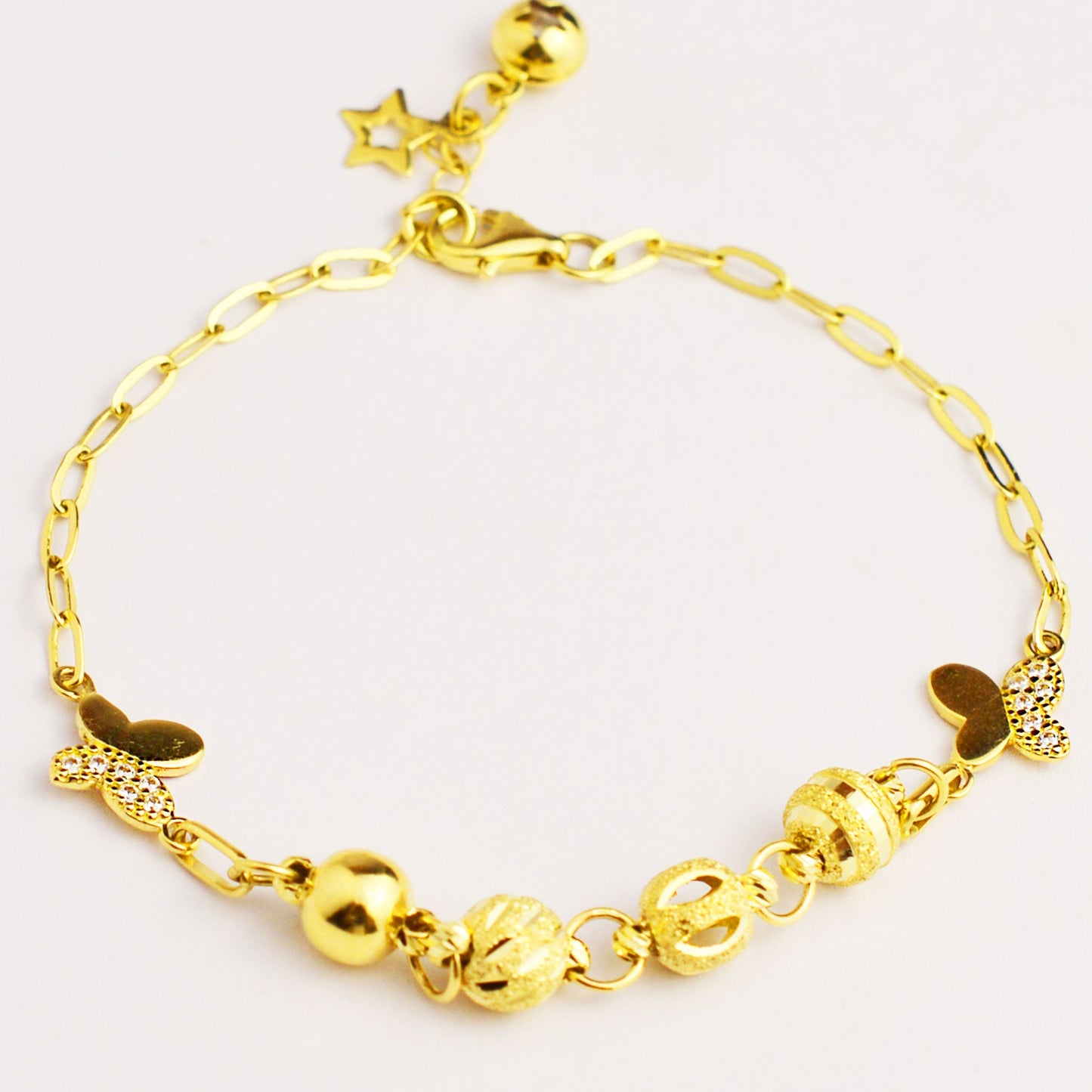 Златна дамска гривна Пеперуда Yaniko Gold
