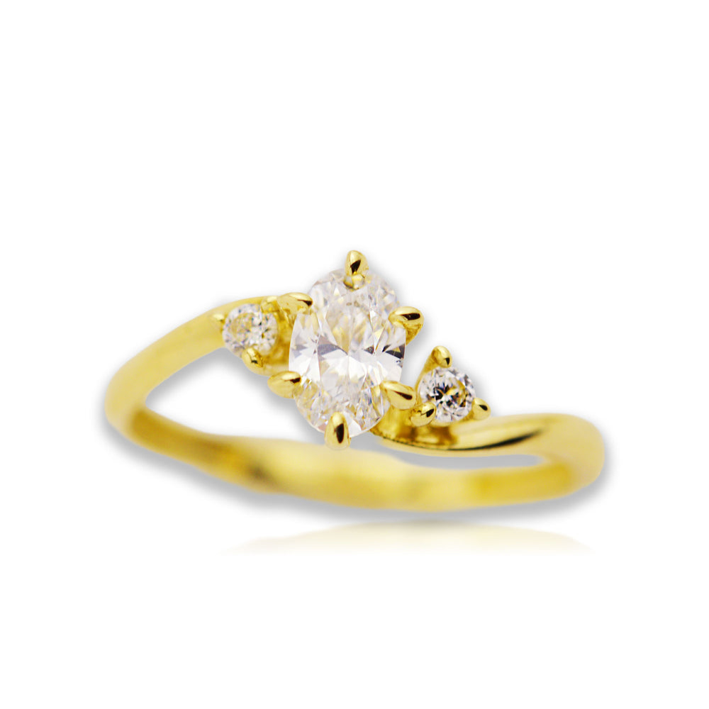 Дамски златен пръстен 14К – жълто злато, 1.46 г