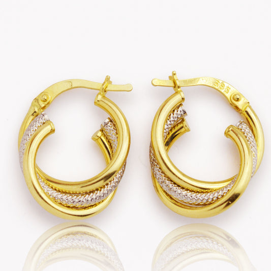 Златни обици - халки (2.3см)