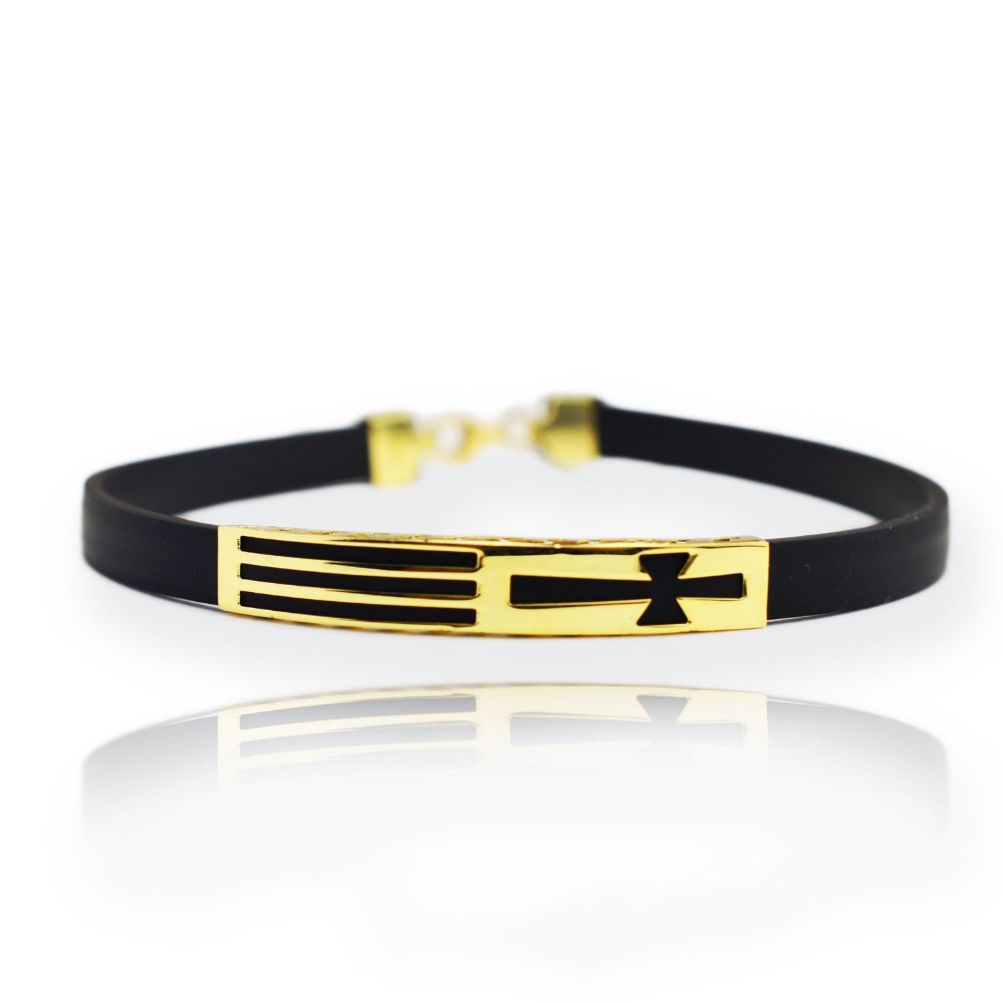 Silicone gold bracelet