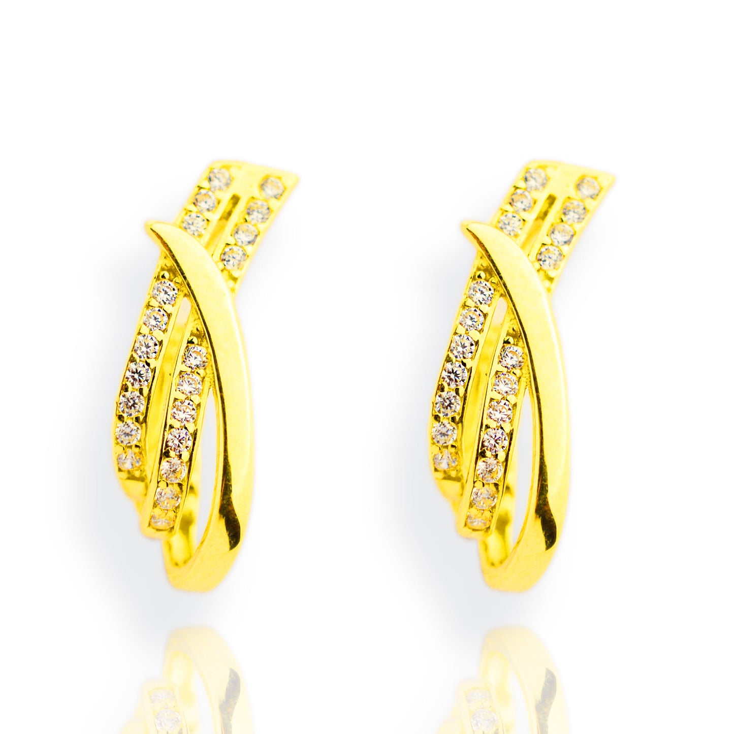 Yellow gold earrings