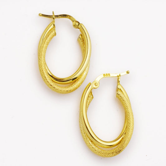 ЗЛатни обици халки (2.7см) Yaniko Gold