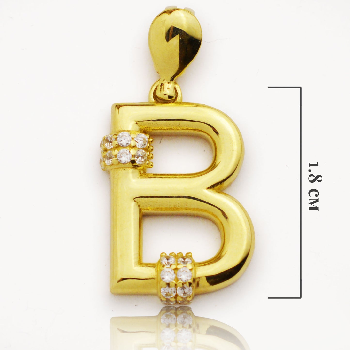 Златна висулка - Буква 'В' - Yaniko Gold
