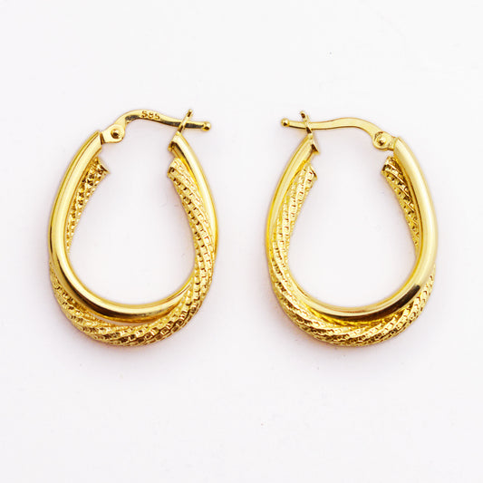 Златни обици - халки (3см)