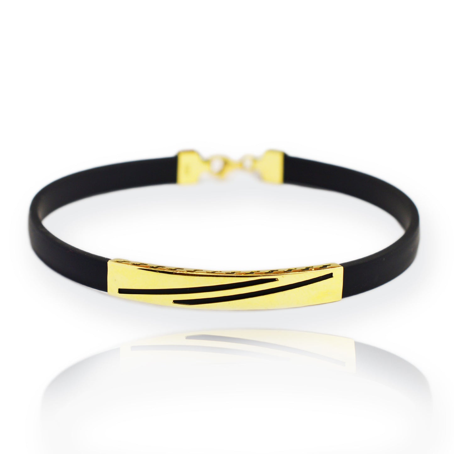 Silicone gold bracelet