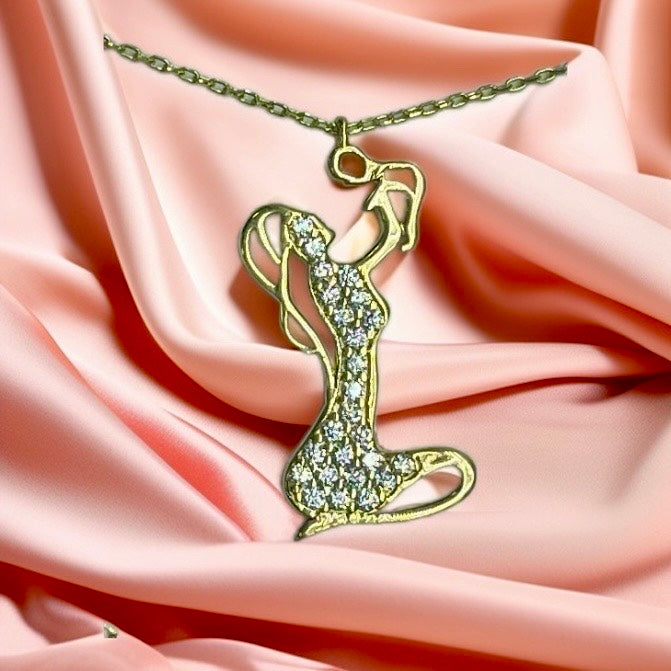 Golden delicate necklace - 'Mom'