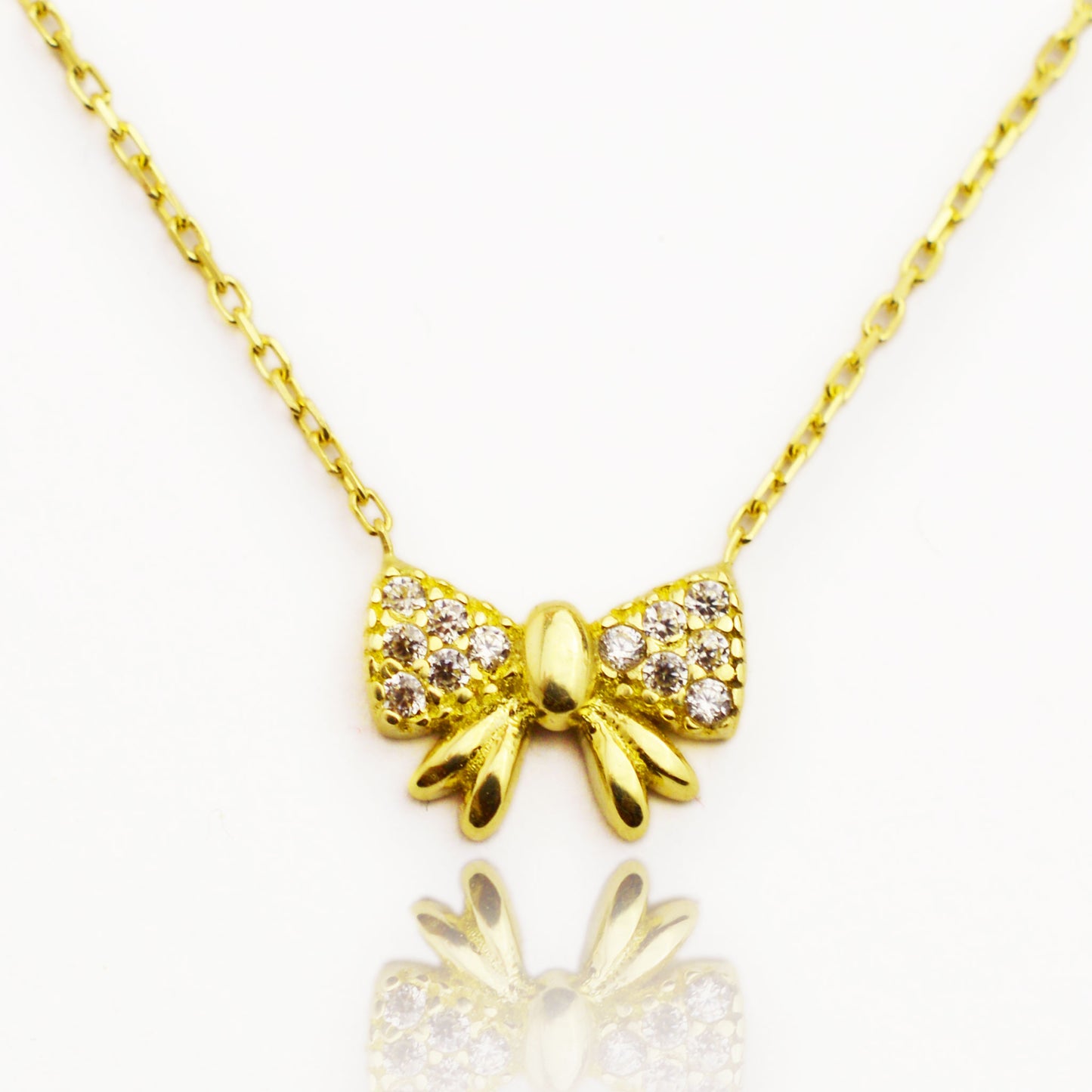 Gold necklace - Ribbon