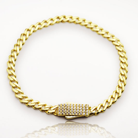 Плетка панцер — златна гривна 14К Yaniko Gold