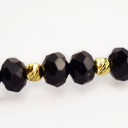 Злато на конец с оникс (2mm)