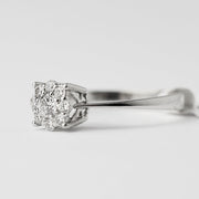 Пръстен от бяло злато и диаманти 0.32ct Yaniko Gold