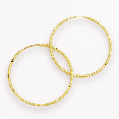 ЗЛатни обици халки (3.5см)