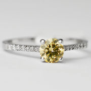 Пръстен от бяло злато и диамант 0.67ct - Yaniko Gold