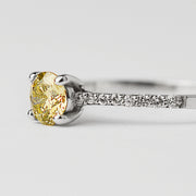 Пръстен от бяло злато и диамант 0.67ct - Yaniko Gold