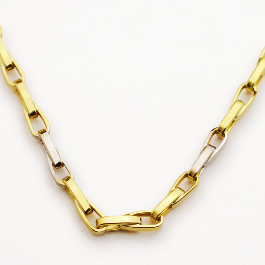 Златен синджир бяло и жълто злато - Yaniko Gold