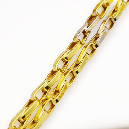 Златен синджир бяло и жълто злато - Yaniko Gold