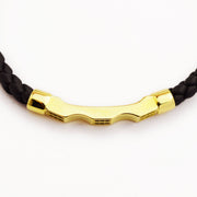Златна гривна с кожа Yaniko Gold