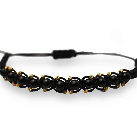 Злато на черен конец с оникс - Yaniko Gold