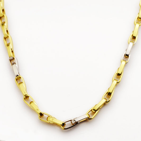 Златен сиджир бяло и жълто злато - Yaniko Gold