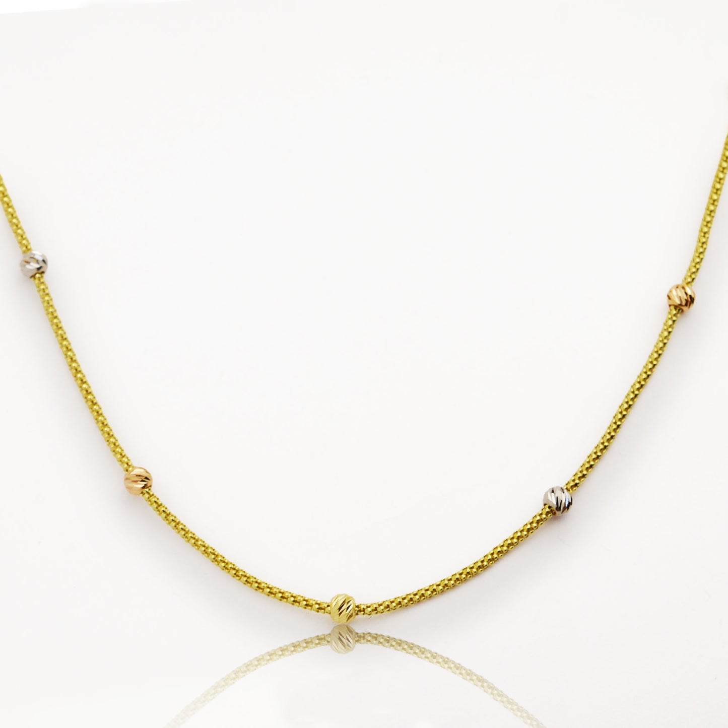 Златен синджир бяло, жълто и розово злато - Yaniko Gold