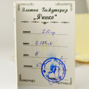 Пръстен от жълто злато и диамант 0.175ct - Yaniko Gold