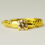 Пръстен от жълто злато и диамант 0.55ct - Yaniko Gold