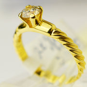Пръстен от жълто злато и диамант 0.55ct - Yaniko Gold