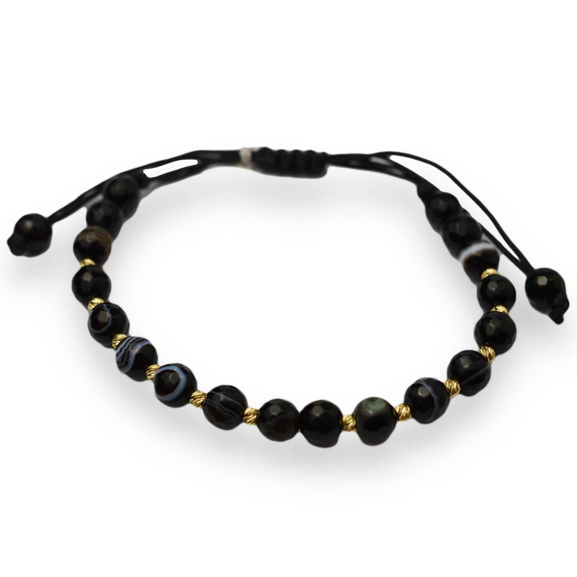 Злато на черен конец с оникс - Yaniko Gold