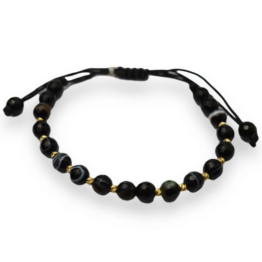 Злато на черен конец с оникс - Yaniko Gold