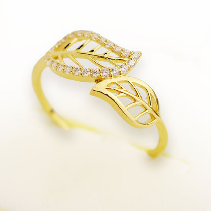 Български златен пръстен - Листо - Yaniko Gold