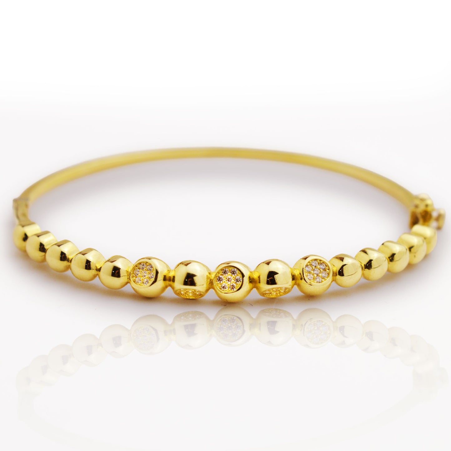 Златна твърда гривна