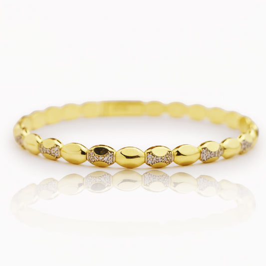 Златна твърда гривна