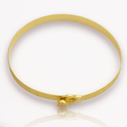 Златна твърда гривна