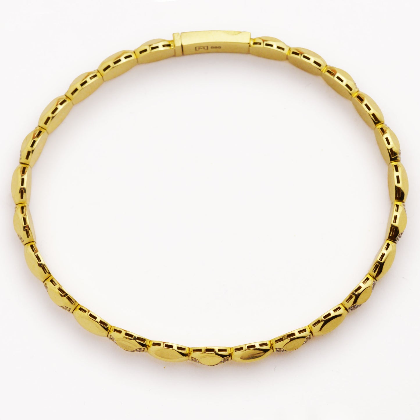 Златна твърда гривна