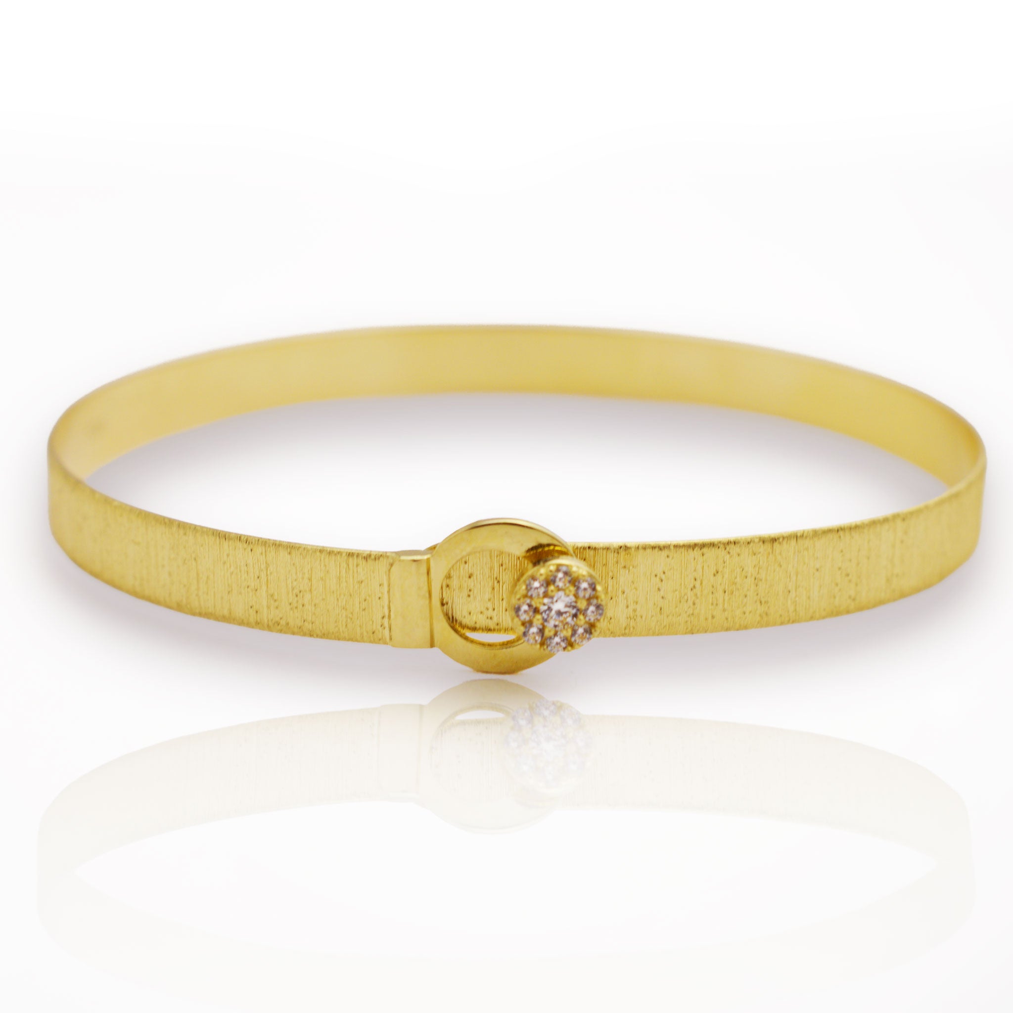 Златна твърда гривна