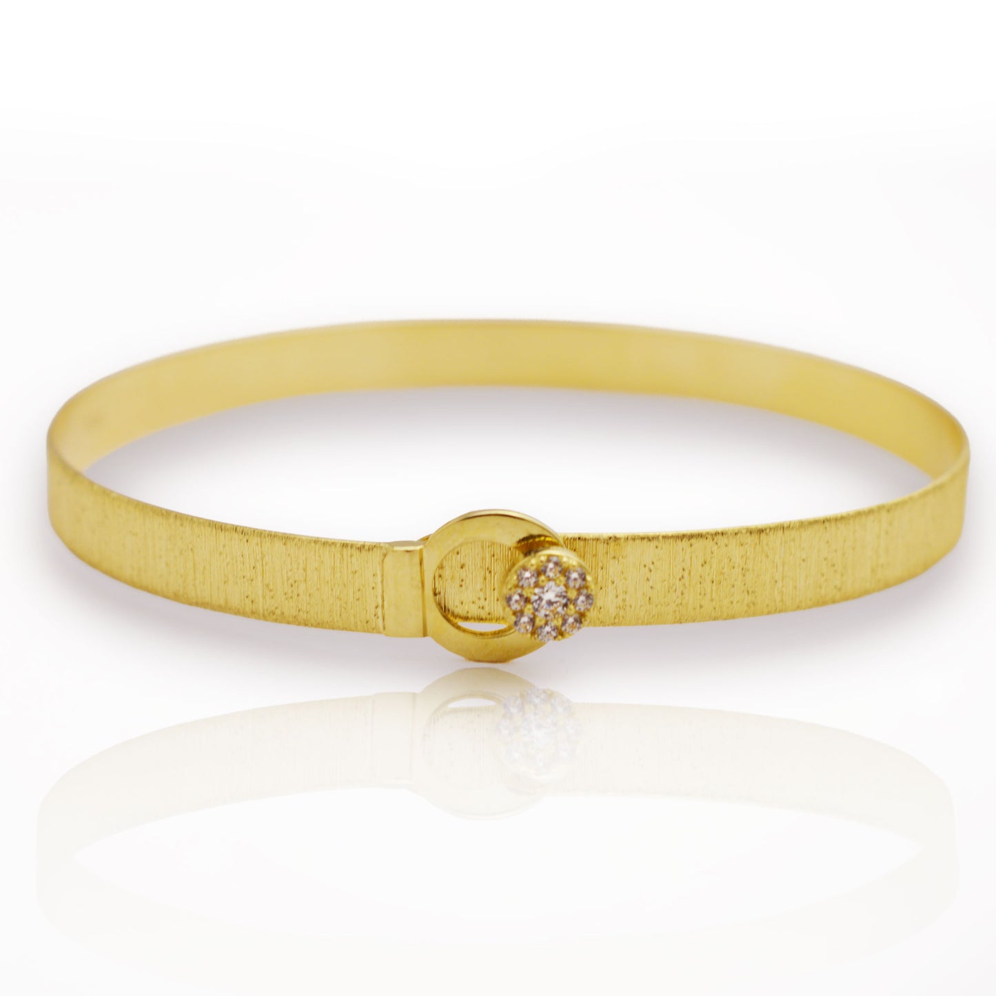 Златна твърда гривна