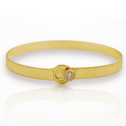 Златна твърда гривна