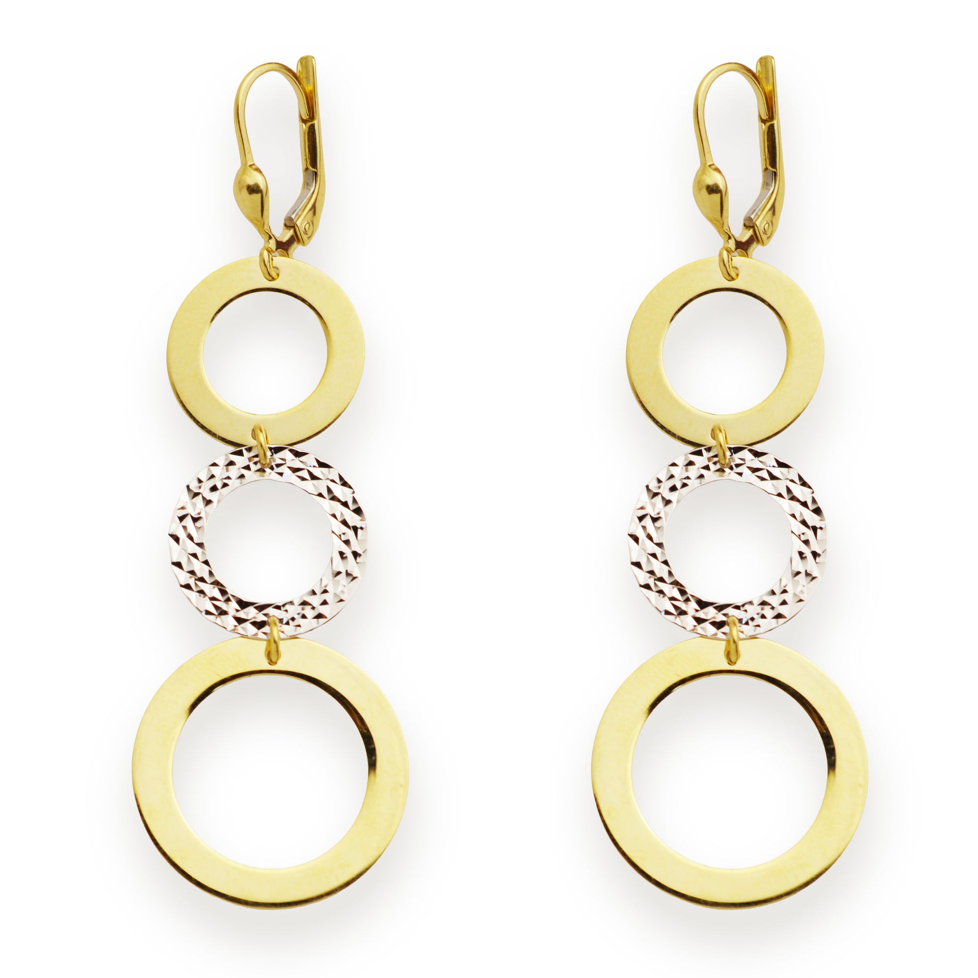 Златни висящи обици - Yaniko Gold