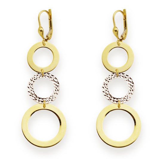 Златни висящи обици - Yaniko Gold