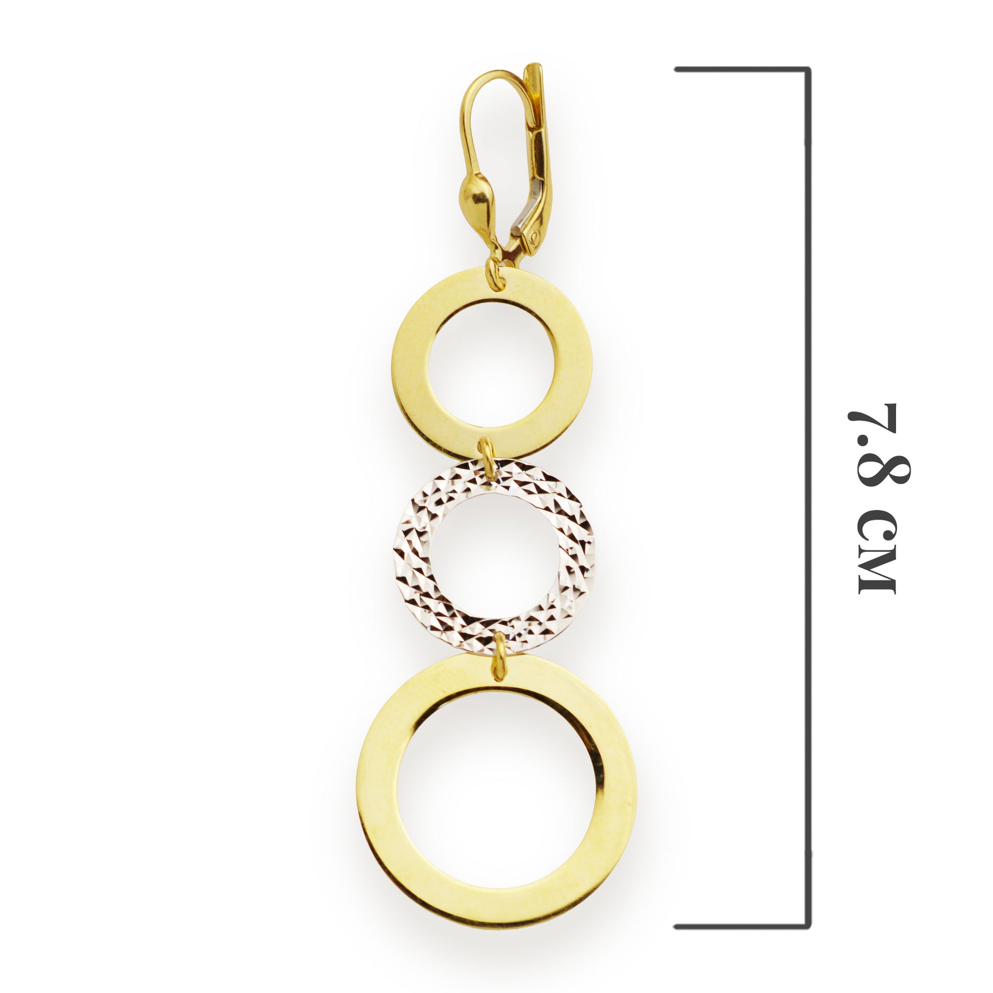 Златни висящи обици - Yaniko Gold