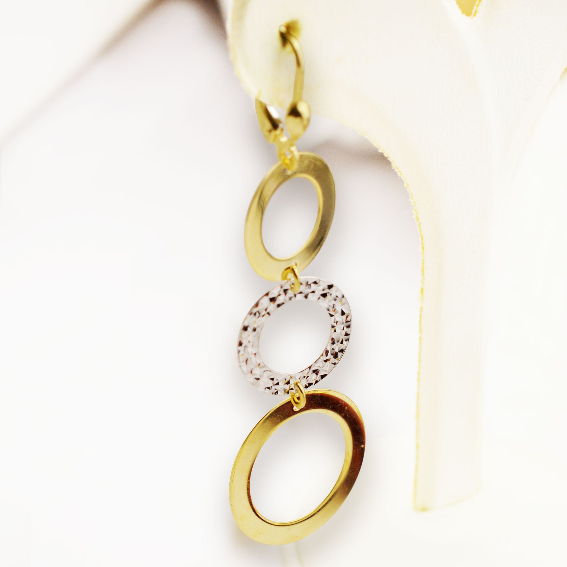 Златни висящи обици - Yaniko Gold