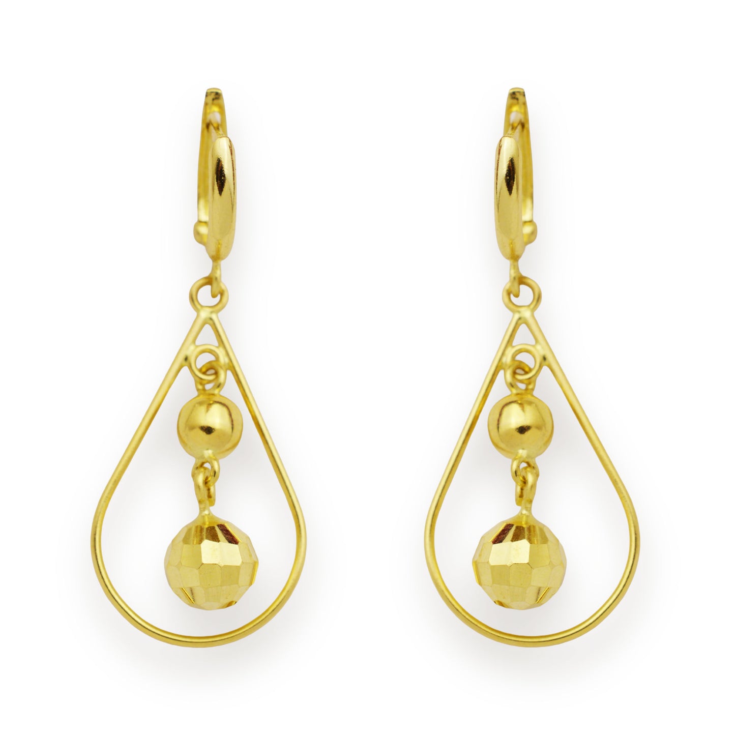 Златни висящи обици - Yaniko Gold