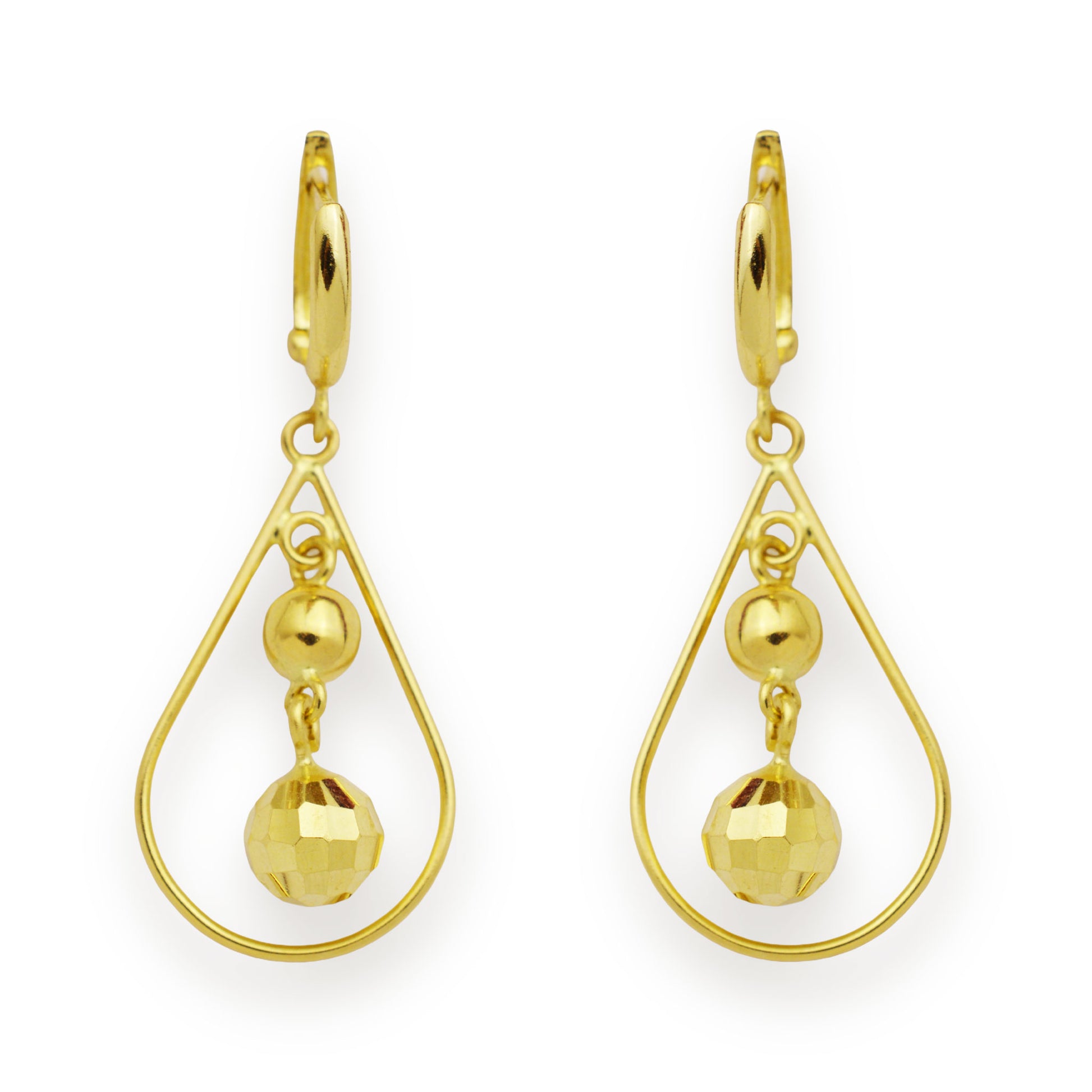 Златни висящи обици - Yaniko Gold