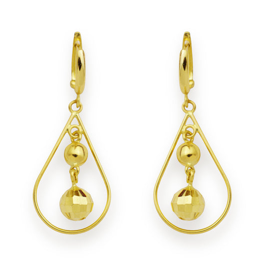 Златни висящи обици - Yaniko Gold