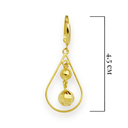 Златни висящи обици - Yaniko Gold