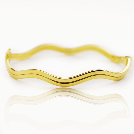 Златна твърда гривна - Yaniko Gold