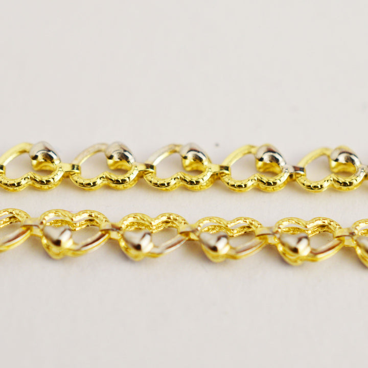 Златен плосък синджир голямо Сърце Yaniko Gold